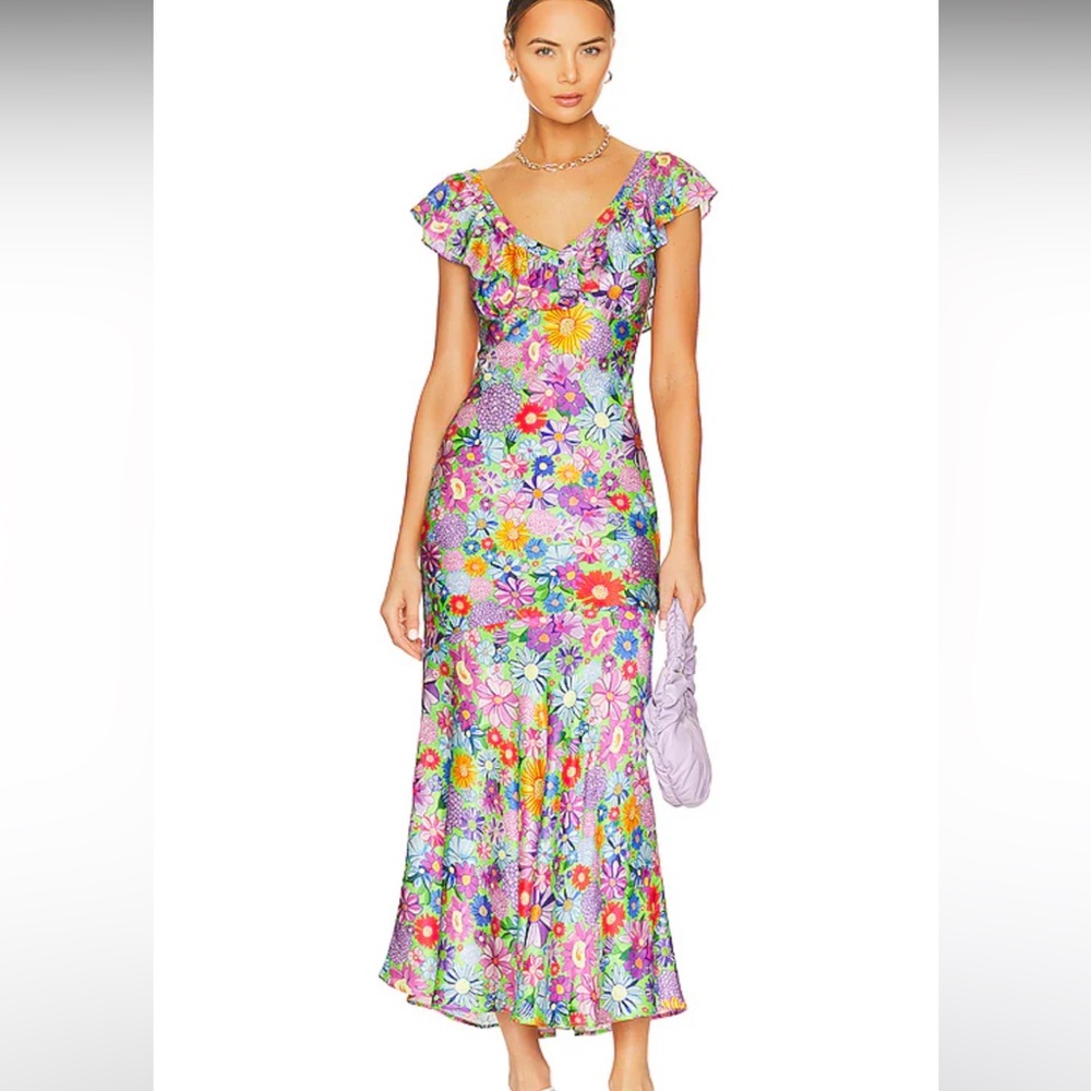 Olivia Rubin botanical silk dress